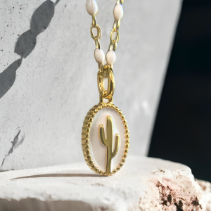 Golden Elegance: The Allure Of The Gold Cactus Necklace